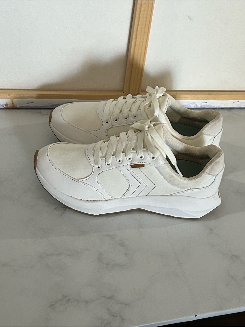 Dr. Scholl's Off-White/Beige Men's Lace-Up Sneakers